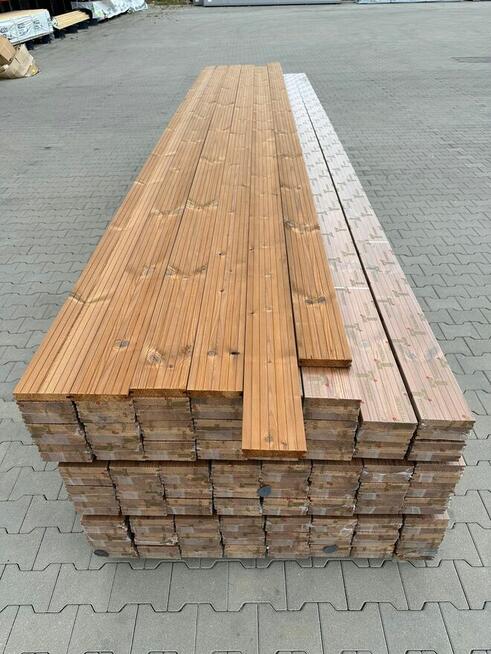 Deska tarasowa Thermo termo sosna ryflowana taras 26x140mm