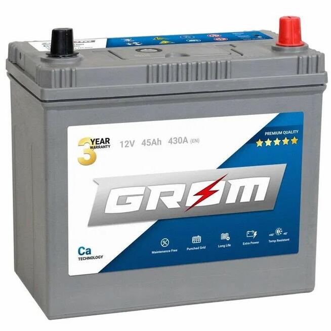 Akumulator GROM Premium 45Ah 430A Japan Prawy