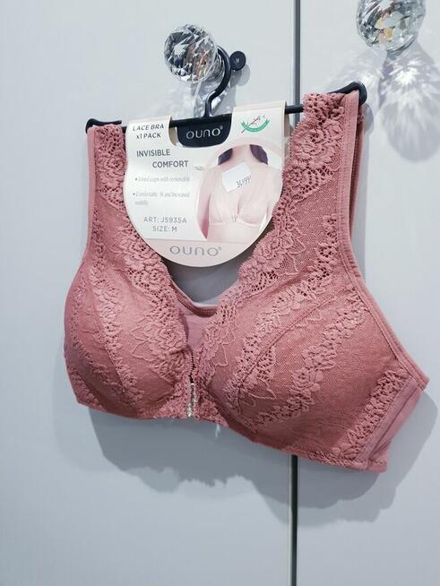 NOWY damski koronkowo-sportowy biustonosz z kryształkami