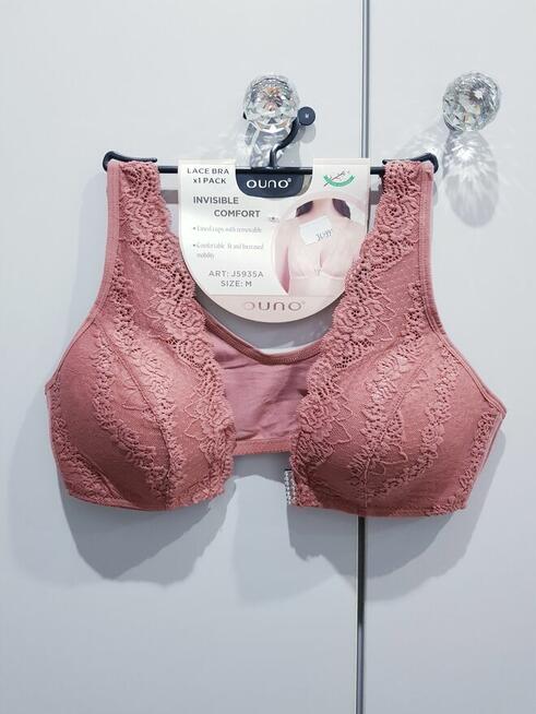 NOWY damski koronkowo-sportowy biustonosz z kryształkami