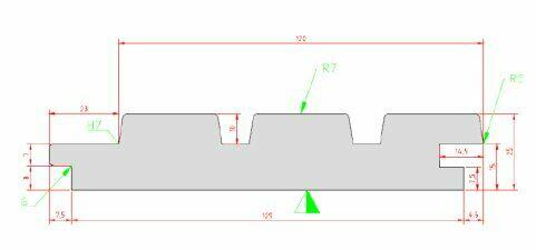 Deska elewacyjna thermo abachi ayous 25x143mm Profil 3RHOMB