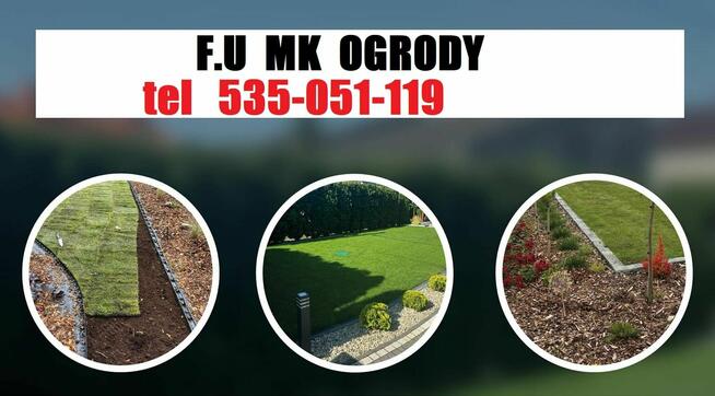 Usługi ogrodnicze trawniki i cięcia żywopłotów.