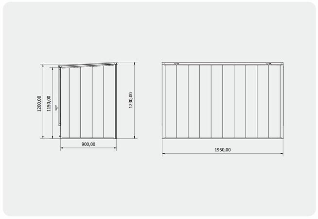 Wiata stalowa na rowery – zamykany schowek, ocynkowana