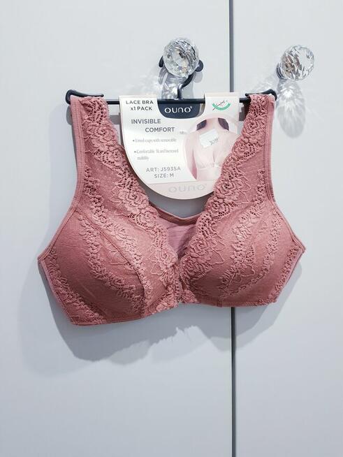 NOWY damski koronkowo-sportowy biustonosz z kryształkami