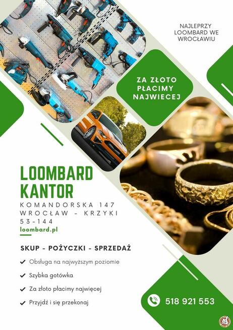 Skup złota Wrocław ul. Komandorska 147 / 518 921 553