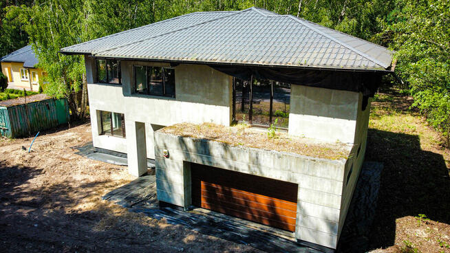 Duża działka z domem w budowie, 35 min od W-wy