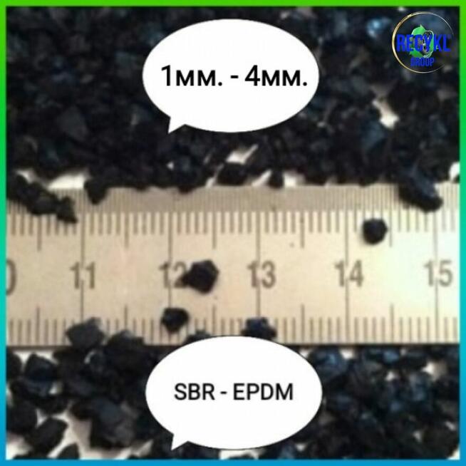 Granulat gumowy 1-4mm SBR EPDM, RUBBER GRANULES