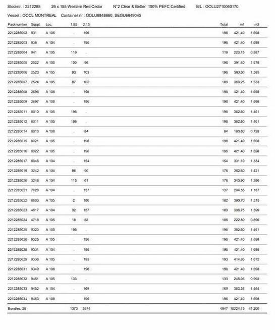 TARCICA KANTÓWKA CEDR KANADYJSKI WRC WESTERN RED CEDAR26X115
