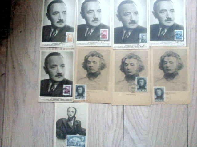 Karty pocztowe znaczki zestaw