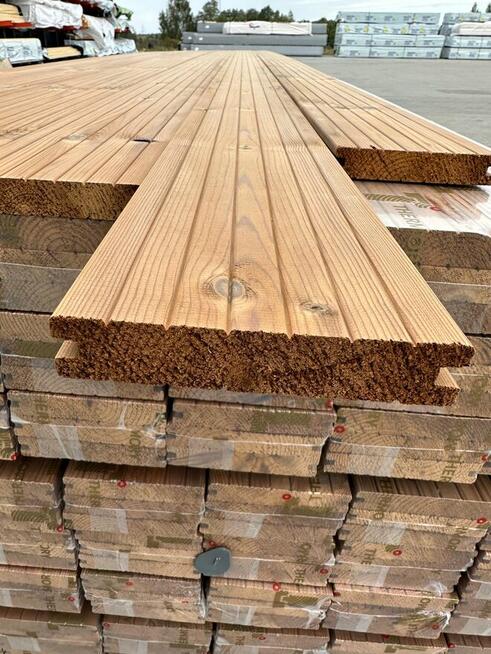 Deska tarasowa Thermo termo sosna ryflowana taras 26x140mm