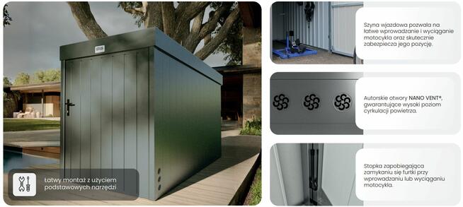 Wiata metalowa GMS na jednoślady – skuteczna ochrona przed d