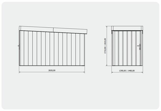 Solidna wiata stalowa na motocykl i skuter – model GMS