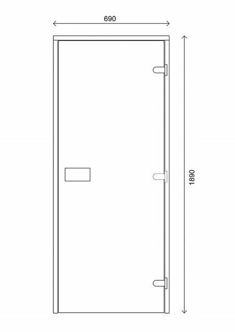 Drzwi sauny Thermo Osika 7x19 Classic szkło brązowe THERMORY