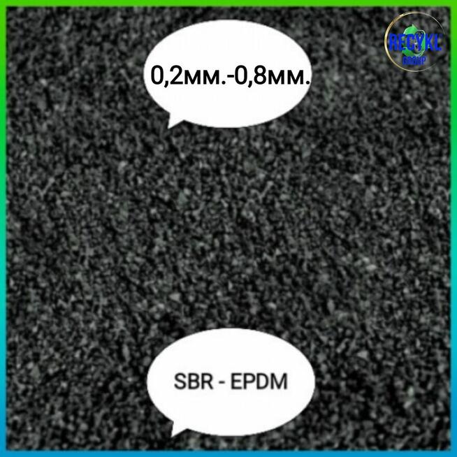 Granulat gumowy 0,2-0,8mm SBR EPDM, RUBBER GRANULES