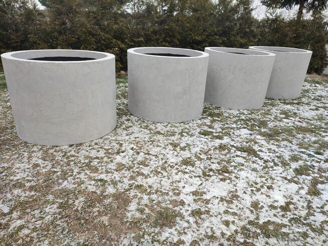 Okrągła donica termo . Różne wykończenie.Transport cały kraj