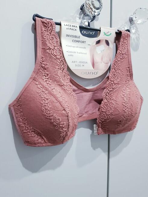 NOWY damski koronkowo-sportowy biustonosz z kryształkami