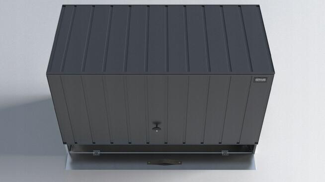 Schowek na rower GMS – zamykana stalowa wiata, ocynk