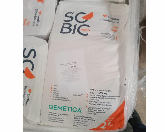 Soda oczyszczona/Kwaśny węglan sodu dla zwierząt 1 tona