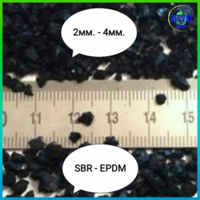 Granulat gumowy 2-4mm SBR EPDM, RUBBER GRANULES