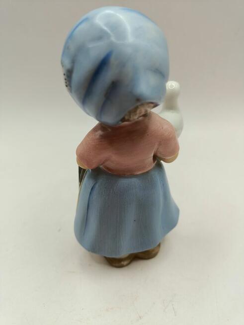 Porcelana figura Lisica z gąska bajkowa postać wiosenna ozdo