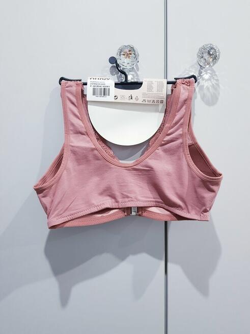 NOWY damski koronkowo-sportowy biustonosz z kryształkami