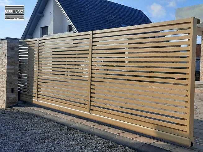 nowoczesna brama aluminiowa Wysoka jakość ALUBRAM