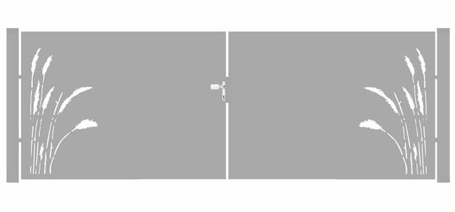 Brama typ FLORAL - 4,00 x 1,25/1,50/1,75 m