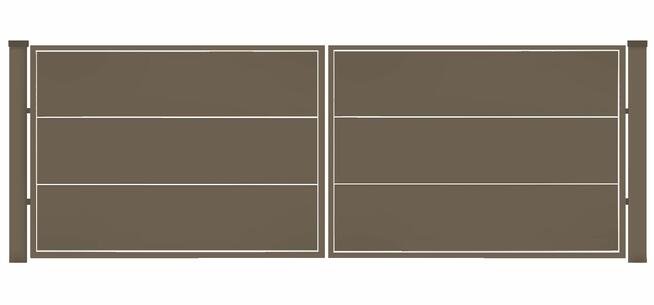 Brama typ WALL SOLID - 4,00 x 1,25 /1,50/1,75 m