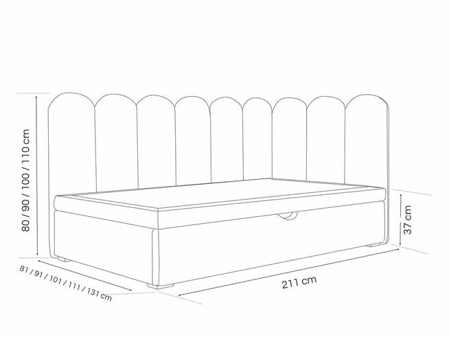 Łóżko dziecięce SKYE 100x200 z szufladą na pościel NOWOŚĆ !!