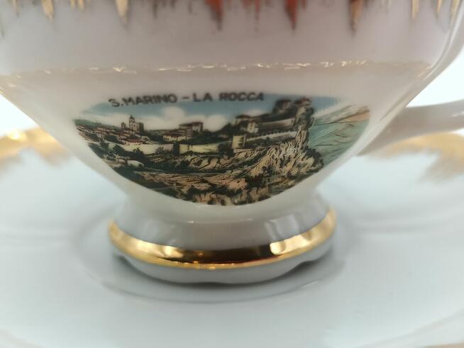 Filiżanka ze spodkiem S.Marino rozsypane złotko