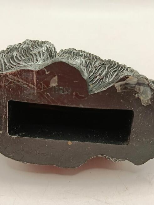 Figurka szary zając z niebieskimi oczami ozdoba dekoracja