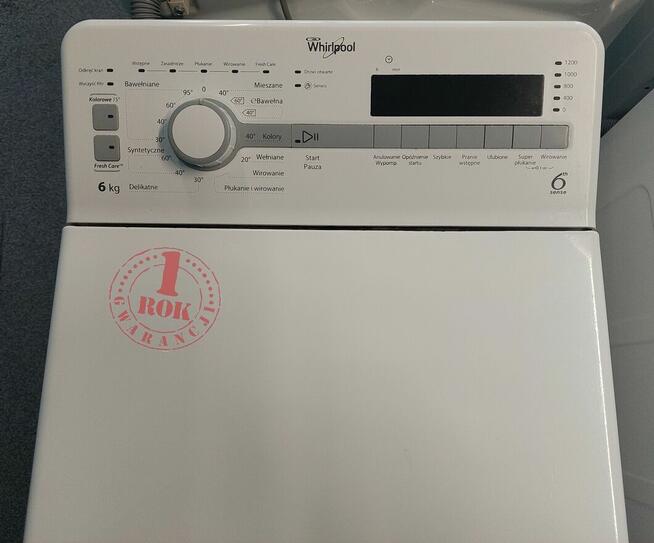 Pralka ładowana od góry Whirlpool TDLR60212 KOLOROWE 15