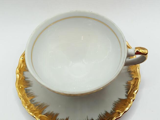 Filiżanka ze spodkiem S.Marino rozsypane złotko