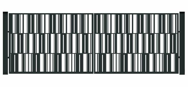 Brama typ MODERN - 4,00 x 1,25 m