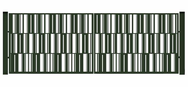 Brama typ MODERN - 4,00 x 1,75 m