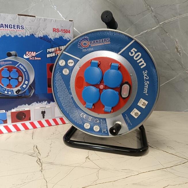 NOWY PRZEDŁUŻACZ BUDOWLANY 50m #3x2,5 #KLAPKI #UZIEMIENIE #W