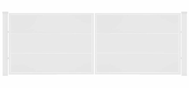 Brama typ WALL SOLID - 4,00 x 1,25 /1,50/1,75 m