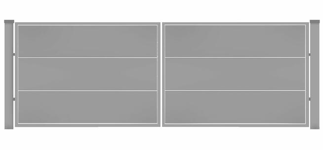 Brama typ WALL SOLID - 4,00 x 1,25 /1,50/1,75 m