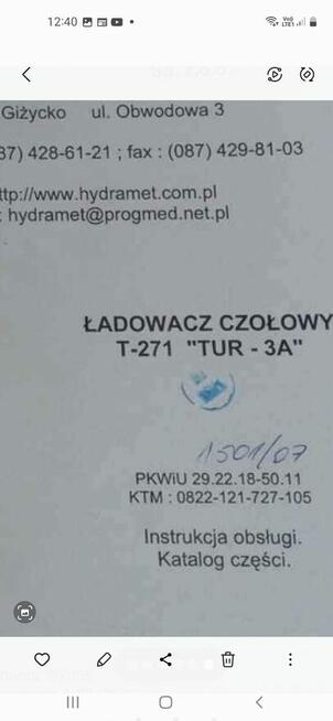 Osprzęt do ładowacza czołowego