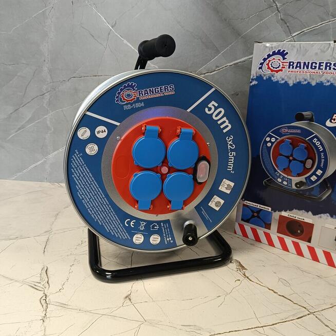 NOWY PRZEDŁUŻACZ BUDOWLANY 50m #3x2,5 #KLAPKI #UZIEMIENIE #W