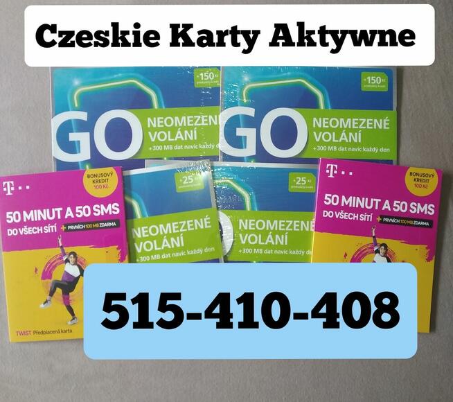 Startery CZESKIE Anonimowe KARTY SIM bez Rejestracji Prepaid