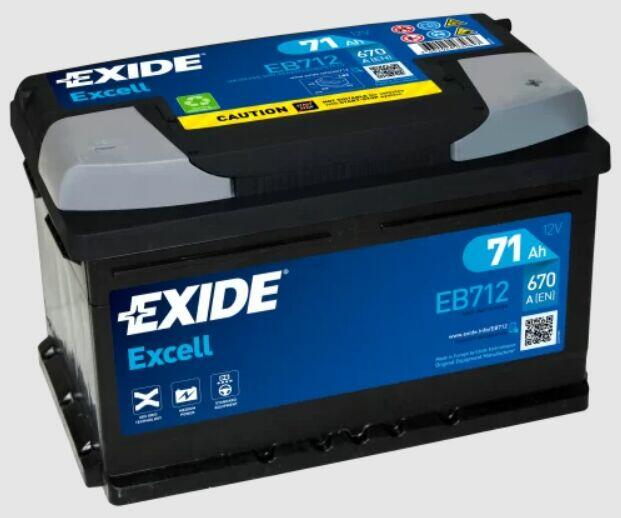 Akumulator Exide Excell 71Ah 670A