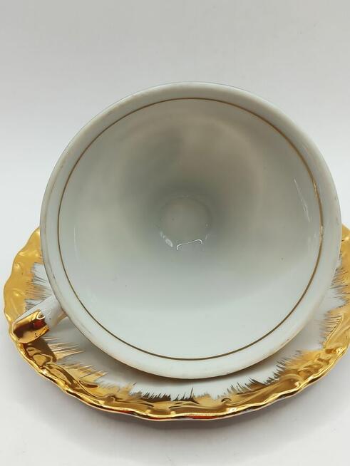 Filiżanka ze spodkiem S.Marino rozsypane złotko