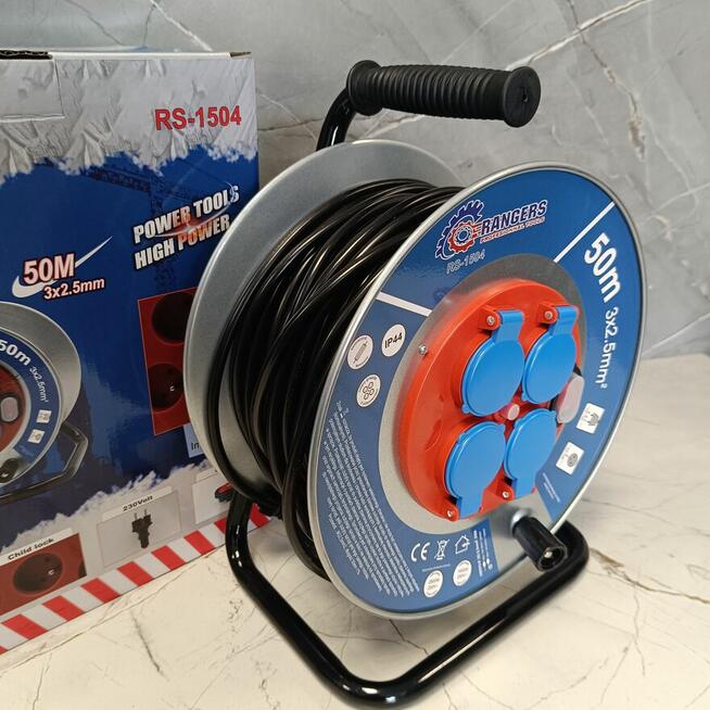 NOWY PRZEDŁUŻACZ BUDOWLANY 50m #3x2,5 #KLAPKI #UZIEMIENIE #W