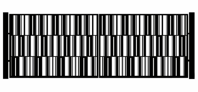 Brama typ MODERN - 4,00 x 1,50 m