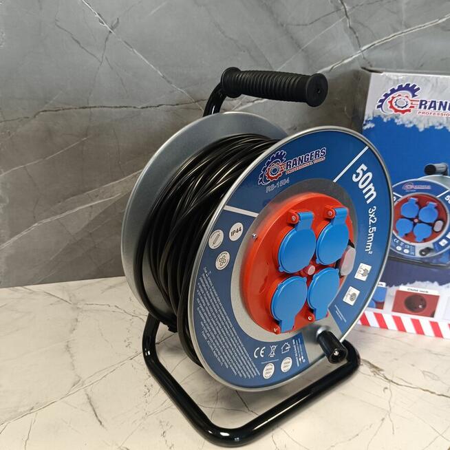 NOWY PRZEDŁUŻACZ BUDOWLANY 50m #3x2,5 #KLAPKI #UZIEMIENIE #W