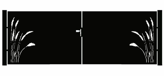 Brama typ FLORAL - 4,00 x 1,25/1,50/1,75 m