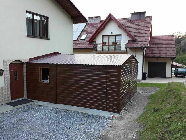 Garaże blaszane drewnopodobne, garaż 6x5, 6x6, 4x6, 3x5,