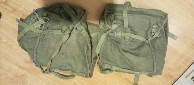 Plecaki wojskowe brezentowe kostka PRL plecak LWP kostka