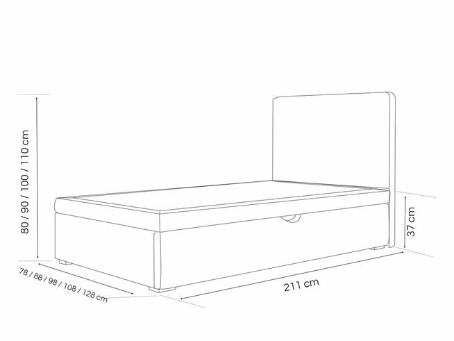 Łóżko dziecięce TRACKER 100x200 z szufladą na pościel NOWOŚĆ
